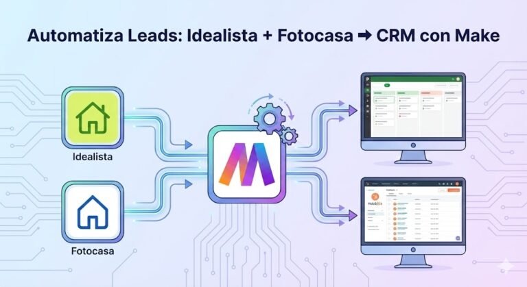 Cómo conectar Idealista y Fotocasa con tu CRM usando Make